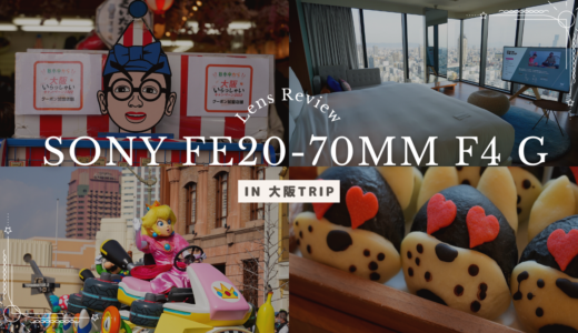 【レンズレビュー】SONY FE20-70mm F4 G レンズ一本で大阪旅行を撮影してみました